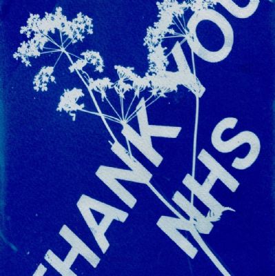 Eve Alexander Year 11 - a cyanotype print that I made to thank our wonderful NHS and my contribution to the #BRITgoesblue movement